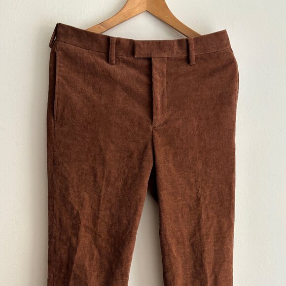 $800 UNDERCOVER Jun Takahashi Wool Cotton Rust Brown Corduroy Pants Size 2 - 30 - Picture 1 of 11